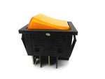 Bulgin Arcolectric C1353AABA2 Amber Illuminated DPST On-Off Quick Connect Curved Rocker Switch