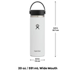 Hydro Flask W20BTS407 Wide-Mouth Flex Cap 20oz Cobalt Hot or Cold Water Bottle Thermos