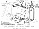 Ford D0HZ-17A734-A Genuine OEM 1970-1990 Type-12 F100 F350 Western / West Coast Rear Right View Mirror Brace DOHZ-17A734-A