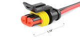 Nilight 50020R Waterproof 2-Pin 2-Way 16AWG 1.5mm Wire Terminal Connector