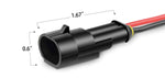 Nilight 50020R Waterproof 2-Pin 2-Way 16AWG 1.5mm Wire Terminal Connector