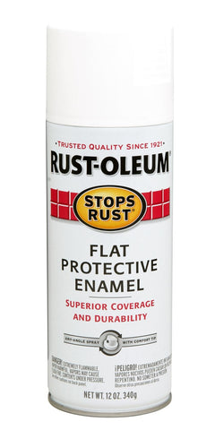 Rust-Oleum 7790830 Stop Rust 12 oz. Protective Enamel Flat White Spray Paint