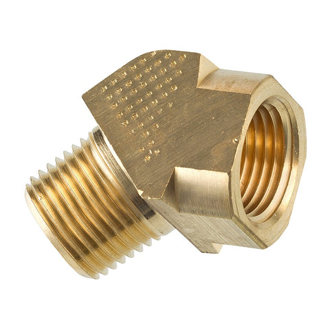 Eaton Aeroquip Weatherhead 3350X6 2214P-6-6 Brass 3/8" Female NPT X 3/8" Male NPT 45° Street Elbow