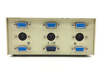 Kentek Data Transfer Switch 2-Way KVM VGA SVGA Monitor Serial Mouse and AT Keyboard Switch