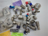 Stainless Steel Hose Barb Fitting Adapter Fittings and Nut Parker Assortment Kit