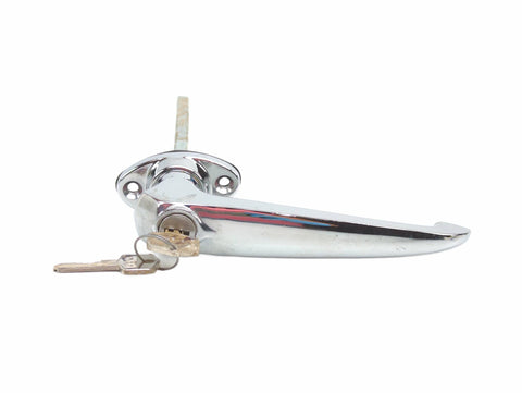 WBH 1/04959 FS877 Heavyweight 6.29” Chrome Heavy Duty Locking L-Handle with Keys