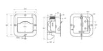 Jingmays 91263 Polished Stainless Steel Non-Locking 3-1/4" Door Paddle Latch