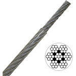 Dayton 1DLA7 Vinyl Coated Galvanized Steel 7 X 7 1/8" X 3/16" Wire Rope By the Foot