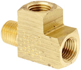 Parker 2225P-4 Brass 1/4" 3-Way Male Run Street Tee Pipe Fitting