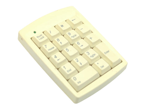Numeric Pad DKP18PKW39 Vintage Minidin 6 PC Computer Keyboard White 18 Keys Mini KeyPad
