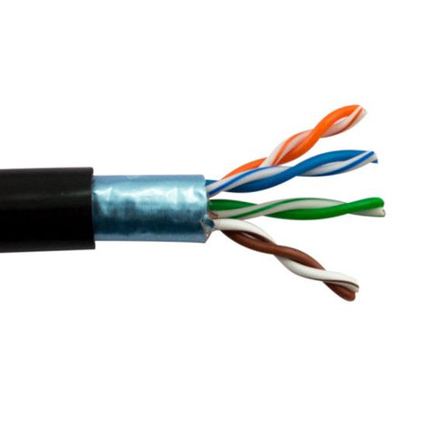 Structured Cable Products SCP CAT5E-SH-BK Shielded 350 MHz 24 AWG 4-Pair F/UTP CAT5E Cable By the Foot