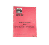Ford 134-172-192 Genuine OEM CID Power Products Parts list Vintage Gasoline Engines Manual