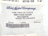 Ford N811192-S32B Genuine OEM 2000-2008 E150 E350 E450 Super Duty Retainer 5-Pack