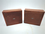 Vintage Modern 12" X 13-1/2" X 4-1/2" Teak Bookshelf or Wall Speakers