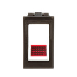 Carling LTILA51-6S-WH-RC-NBL/12V SPST On-Off Red Illuminated 12V Tippette Rocker Switch Lot of 6