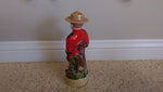 Vintage Alberta's Hand Painted Royal Canadian Mountie CANADIAN CLUB Decanter Bottle
