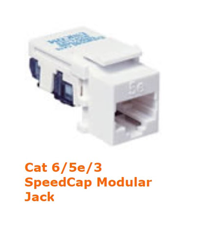 Unicom MIOP5-U58-WT SpeedCap CAT5 T568A/B White Toolless IDC Keystone Jack