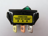 Federal Mogul Powerpath 784712 SPST 12VDC On/Off Green Illuminated Rocker Switch