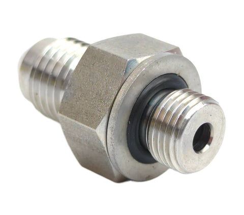 Adaptall SS9002-04-02 1/4" Male JIC X 1/8" Male BSPP Straight Adapter with Washer and O-Ring