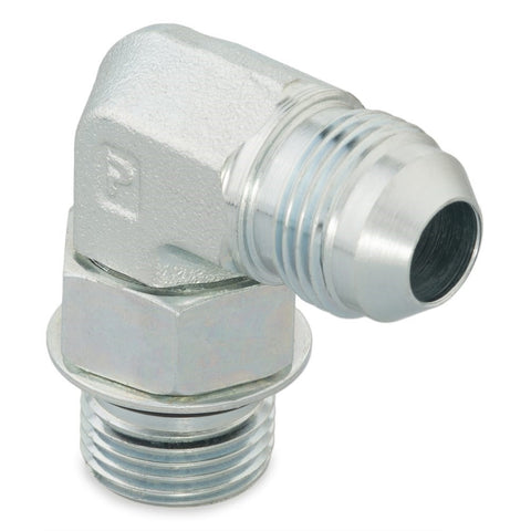 Parker 12-10 C5OX-SS Triple-Lok Stainless Steel 3/4" Male JIC 37° Flare X 7/8-14 SAE-ORB 90° Straight Thread Elbow Fitting