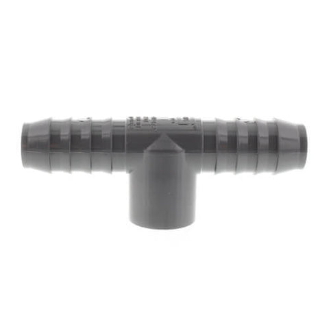 Spears 1402-124 PVC 1" X 3/4" X 1/2" Hose Barb Reducing Insert Tee Fitting