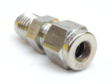 Parker 4XASC4-316 A-LOK Stainless Steel 1/4" Male JIC 37° Flare X 1/4" Double Ferrule Straight Connector Tube Fitting