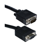 QVS CC320B-15 Premium HD15 Male to Female 15ft VGA Tri-Shield Extension Cable
