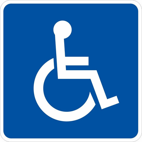 Exit Sign Warehouse ESW-DECAL-HANDICAP 5" X 5" Vinyl Disability ADA Wheelchair Decal Sticker