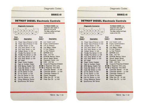 Detroit Diesel 7SE410 Genuine OEM DDEC-II Diagnostic Data Reader Card Lot of 2