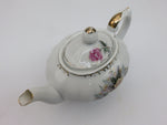 Vintage Porcelain Musical Floral Roses Design Music Box Teapot Tea Pot