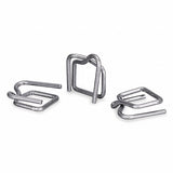 Grainger MIP 4X888 P38WB2 Heavy Duty 3/8" Poly Strapping Steel Wire Buckles Lot of 100