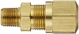 Parker VS68NTA-4-2 Brass 1/4" Tube X 1/8" NPT Straight Air Brake Male Connector Adapter Fitting