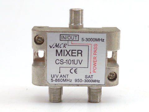 MCR Group CS-101UV 5-3000MHz One Port Power Pass Digital Satellite Diplexer Mixer
