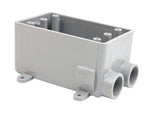 Carlon E982DFN Gray 1-Gang Non-Metallic 1/2" FSS Weatherproof PVC Electrical Box