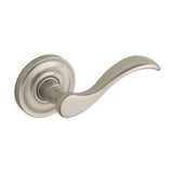 Baldwin 5455.056.PASS 5455-056-PASS Estate 2-3/8” Backset Passage Wave Lever Satin Nickel Latch Set