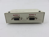 HRT Hall Research Model 200 Durable Metal 12 VDC 2 Port VGA Dual Video Splitter