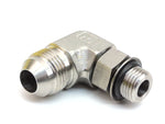 Parker 6-8 C5OX-SS Triple-Lok Stainless Steel 3/8" 37° Flare X 3/4” Male SAE-ORB Straight Thread 90° Elbow Tube Fitting