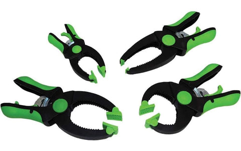 Grip 34210 Black Green Wood Metal and Plastic 4 Piece Ratcheting Clamp Set