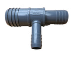 Spears 1401-156 PVC 1-1/4" X 1" X 1/2" Hose Barb Reducing Fitting Tee