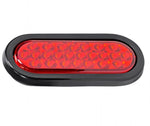 Dialight 62131RB 60 Series LED 2" X 6" Oval Red CHMSL Stop/ Turn/ Tail Light / Lamp with Grommet 68121RB