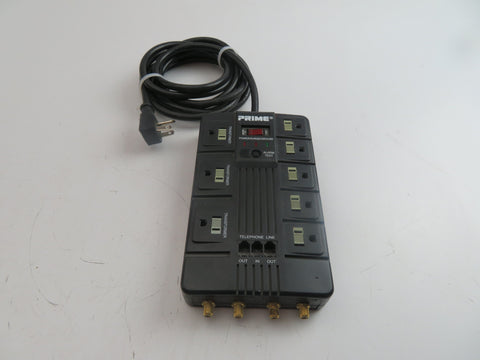 Prime PB006004 E89769 8 Outlet Relocatable Power Tap DSS Digital Surge Protector