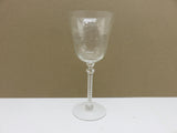 Pairpoint Nipped Vintage Clear Cut Crystal 8" Goblet Wine Glass Stemware