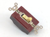 Hubbell Bryant T20A Vintage Brown 20A 125/250VAC 2-Position Toggle Switch