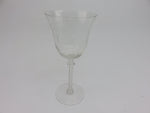 Pairpoint Nipped Vintage Clear Cut Crystal 8" Goblet Wine Glass Stemware