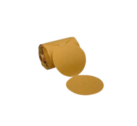 3M 051131-01333 Stikit Medium Grade 6” P80 Aluminum Oxide Coated Abrasive Gold Film Disk Roll