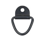 Buyers B21 1/4" Diameter Black Zinc Plated Surface Mounted Rope Ring with Clip
