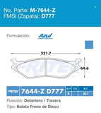 Ford 1999-2016 F450 F550 Super Duty F53 Semi-Metallic Disc Brake Shoe Set Fritec D777 M-7644-Z