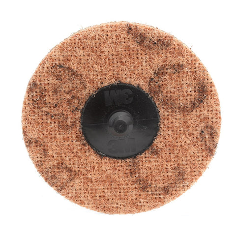 3M 05532 Scotch-Brite Grade Coarse 3” Brown Roloc Surface Conditioning Disc