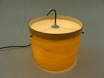 Custom Yellow 9-1/2" Diameter X 12" High Pendant Chandelier with Light Bulb