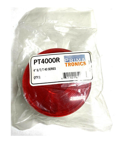Prima Tronics PT4000R 40 Series 12V 4” Red Incandescent Economy Stop Turn and Tail Lamp Light